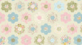 Multi Grandma's Garden Cheater Quilt Layla 44"/45" Cotton Fabric per Yard