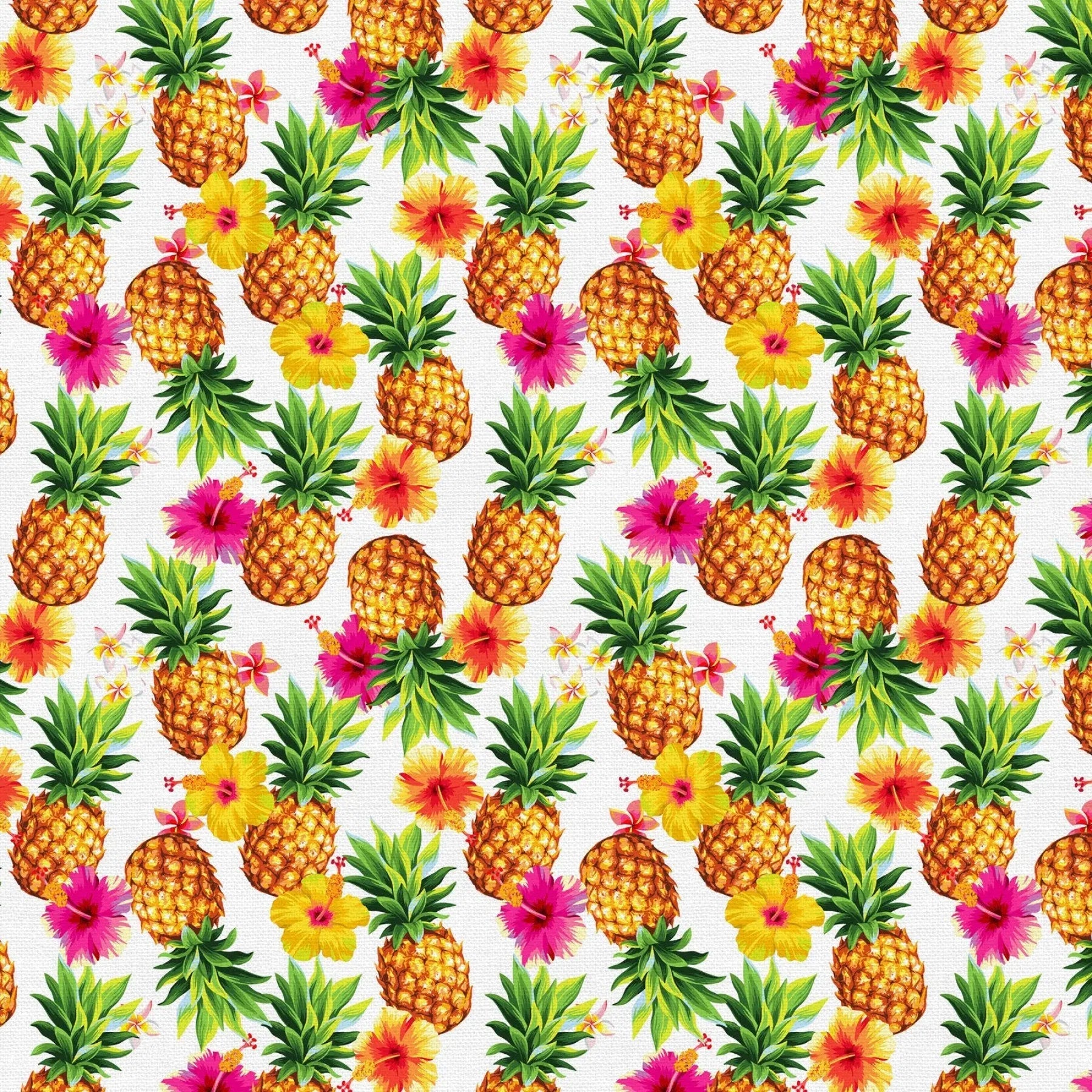 Multi Tropicana Pineapple Toss Cotton Wideback Fabric per yard
