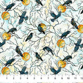 Multi White Raven's Call 44"/45" Cotton Fabric Per Yard