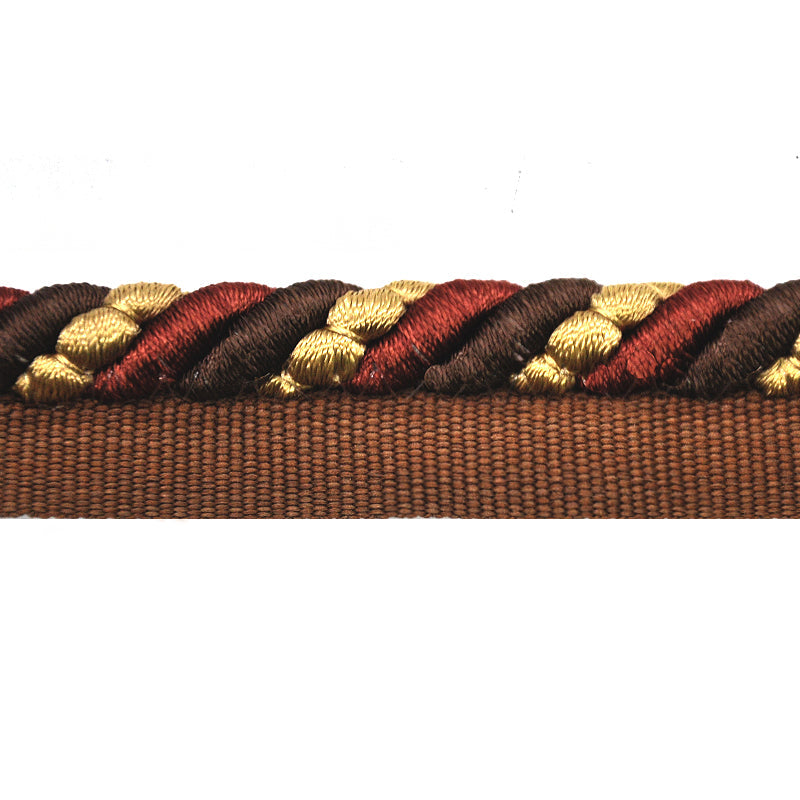 Multicolor Braided Upholstery Piping Cord with Lip, 3/8-inch X 5 yards – Decorative Welt Trim for Cushions & Furniture