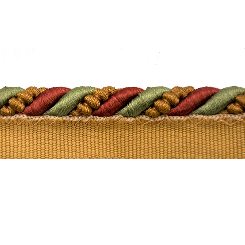 Multicolor Braided Upholstery Piping Cord with Lip, 3/8-inch X 5 yards – Decorative Welt Trim for Cushions & Furniture