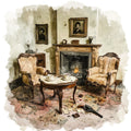 Murder Mystery Fabric Panel 6