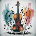 Music Sheet Fabric Panel 13