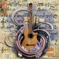 Music Sheet Fabric Panel 16