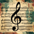 Music Sheet Fabric Panel 5
