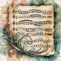 Music Sheet Fabric Panel 6