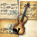 Music Sheet Fabric Panel 9