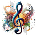 Musical Notes Fabric Panel 15