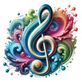 Musical Notes Fabric Panel 17