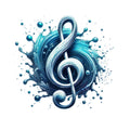 Musical Notes Fabric Panel 2