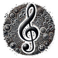 Musical Notes Fabric Panel 22