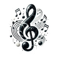 Musical Notes Fabric Panel 4