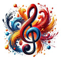 Musical Notes Fabric Panel 7