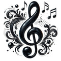 Musical Notes Fabric Panel 9