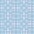 My Watercolor Garden - Geo Scroll - Blue 44" / 45" Fabric Per Yard