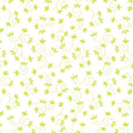 My Watercolor Garden - Scroll and Flower - Green 44" / 45" Fabric Per Yard