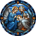 Nativity Christmas Ornaments Fabric Panel 14