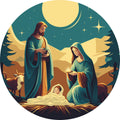 Nativity Christmas Ornaments Fabric Panel 28