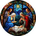 Nativity Christmas Ornaments Fabric Panel 40