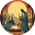 Nativity Christmas Ornaments Fabric Panel 7