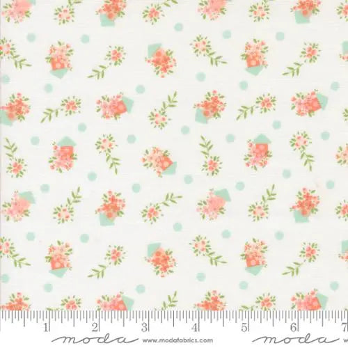 Natural Abloom Cloud Birdhouses Novelty Houses Floral 44"/45" Fabric Per Yard
