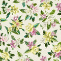 Natural Cream Lanai Floral Cotton Wideback Fabric per yard