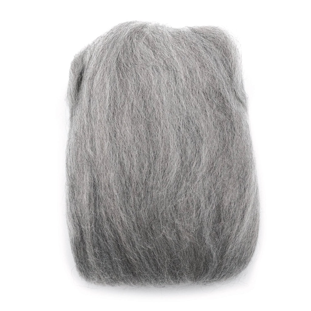 Natural Wool Roving (Ash)