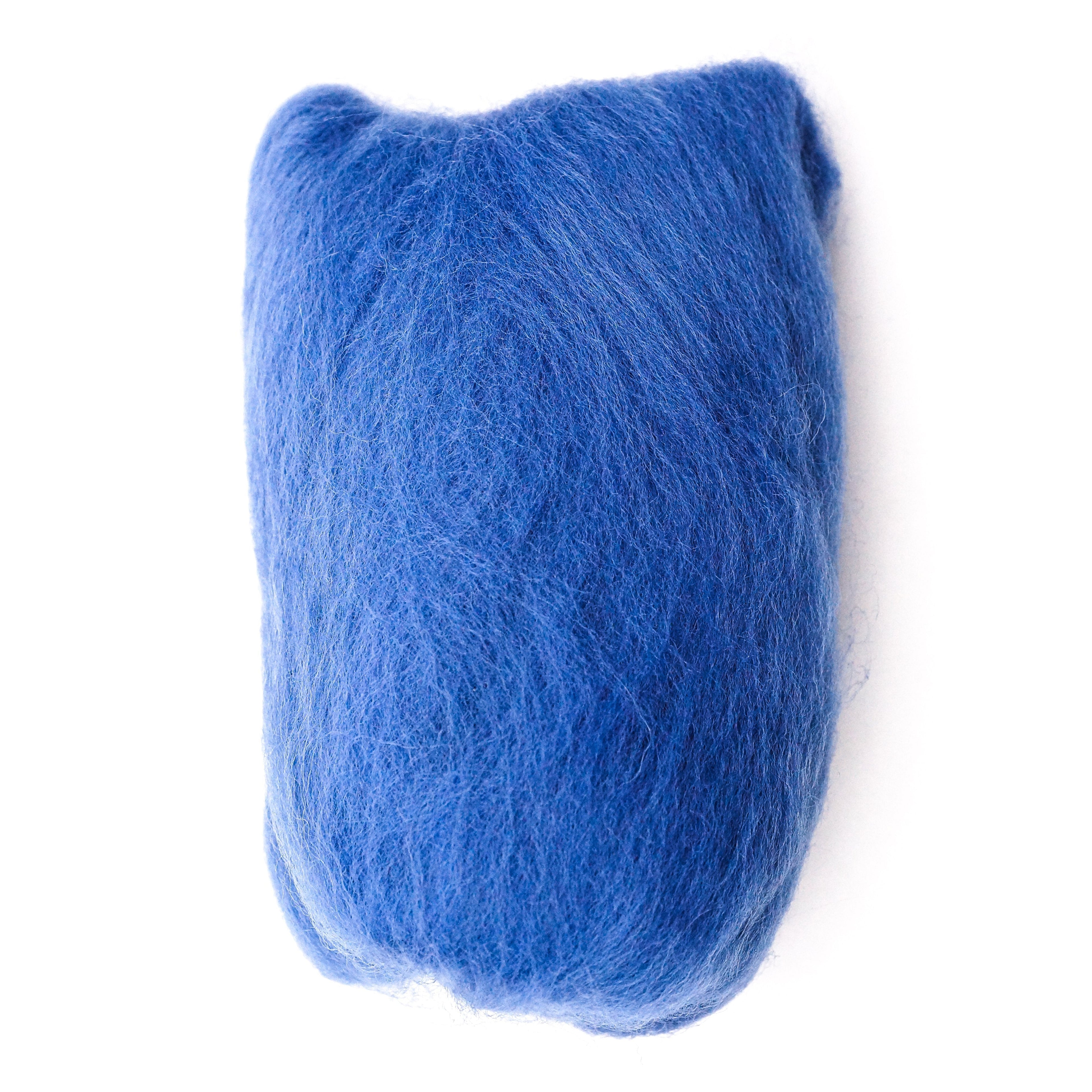Natural Wool Roving (Blue)