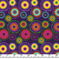 Navy Lucky Medallion 45" Wide Cotton Fabric Per Yard