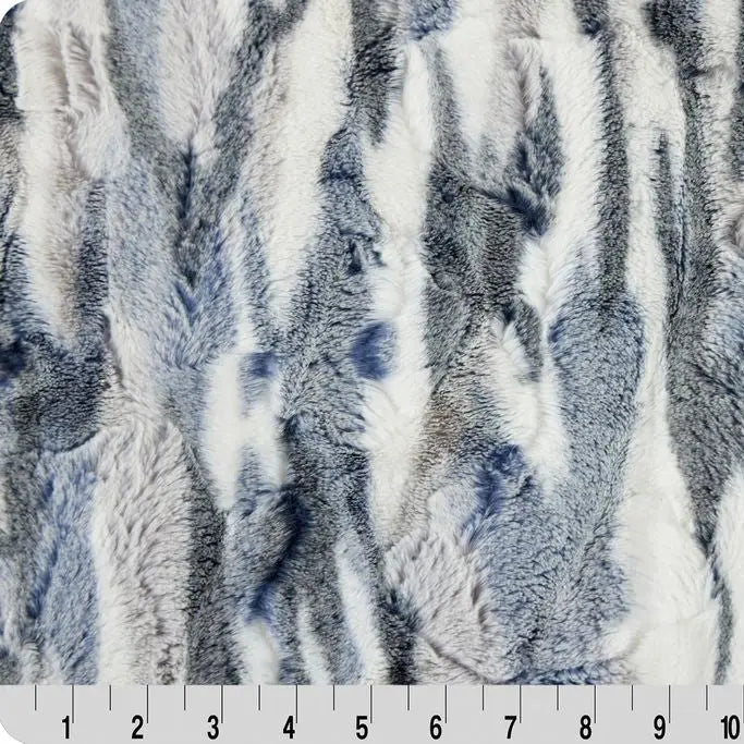 Navy Luxe Cuddle Frosted Himalayan 58/60" Fabric per yard