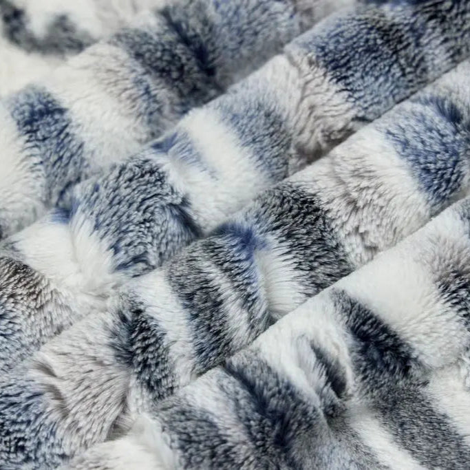 Navy Luxe Cuddle Frosted Himalayan 58/60" Fabric per yard