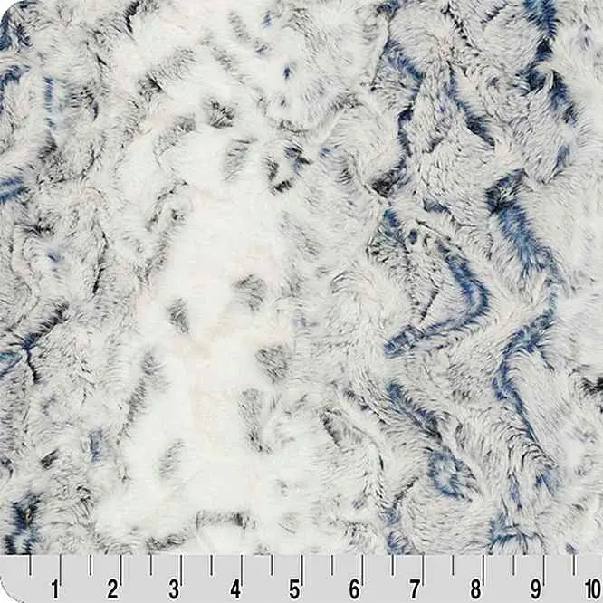 Navy Luxe Cuddle Snowy Owl 58/60" Fabric per yard