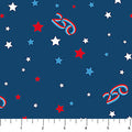 Navy Multi Stars + 250 44"/45" Cotton Fabric Per Yard
