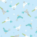 Noah's Journey - Doves of Peace - Light Blue 44" / 45" Fabric Per Yard