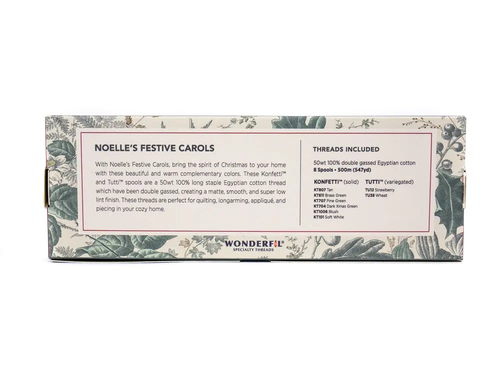 Noelle’s Festive Carols  by Edyta Sitar - Egyptian Cotton Thread Pack