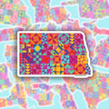 North Dakota State Quilt Stickers