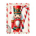 Nutcracker Postage Stamps Fabric Panel 17