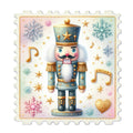 Nutcracker Postage Stamps Fabric Panel 23