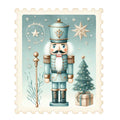 Nutcracker Postage Stamps Fabric Panel 7