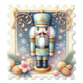 Nutcracker Postage Stamps Fabric Panel 9