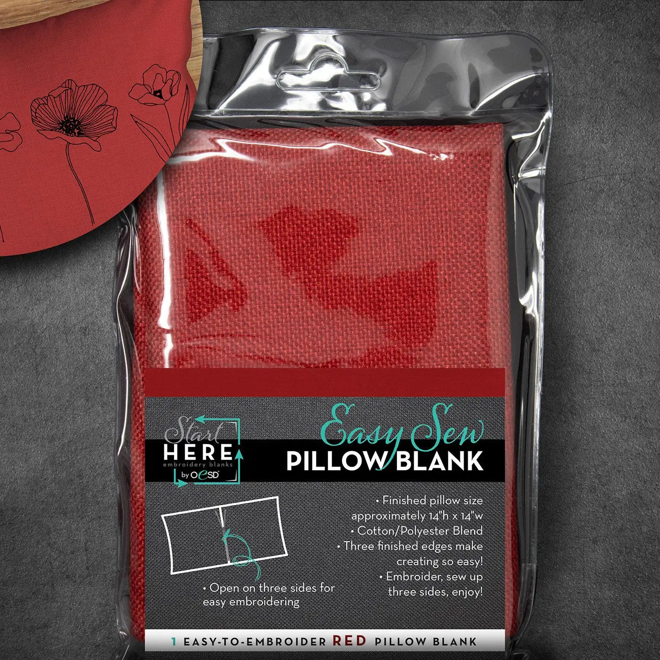 OESD Easy Sew Pillow Blank Red