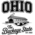 Ohio Black and White Fabric Panel