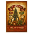 Old Christmas Sign Fabric Panel 2