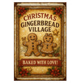 Old Christmas Sign Fabric Panel 3
