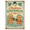 Old Christmas Sign Fabric Panel 6