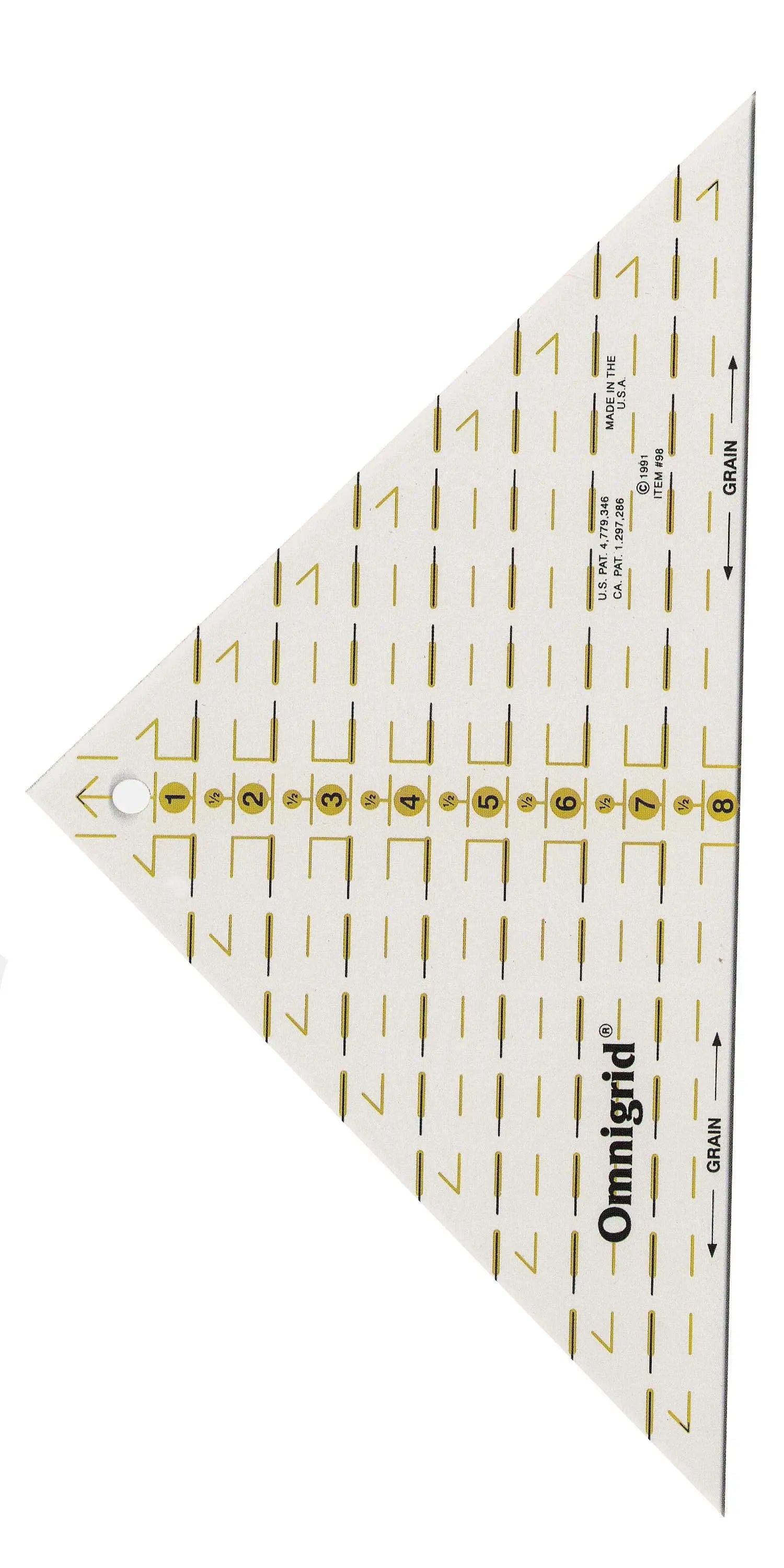 Omnigrid Ruler Right Triangle Up To 8in Square