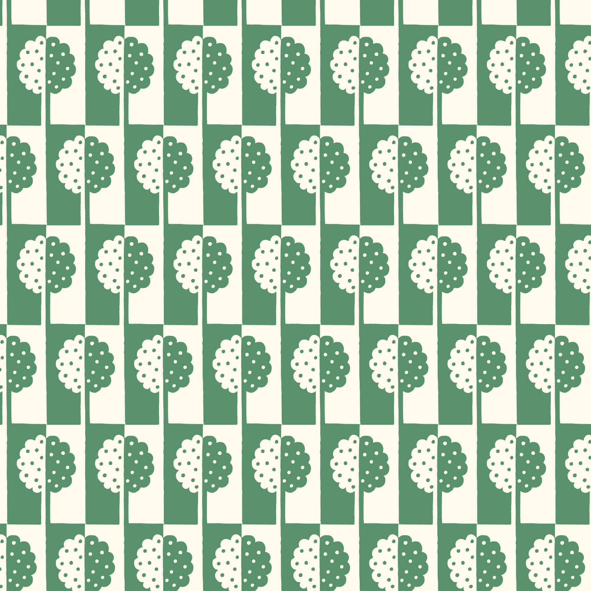 Orchard Deco - Holly Tree - Green 44" / 45" Fabric Per Yard