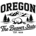 Oregon Black and White Fabric Panel