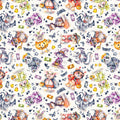 Character Costume Toss White Cotton 44"/45" Fabric Per Yard