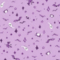 Halloween Mini Motifs Purple Cotton 44"/45" Fabric Per Yard